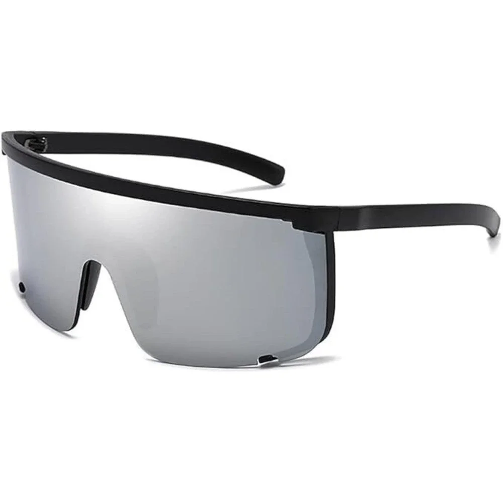 Shield Sunglasses Oversized Mirrored Lens UV400 Protection Sport Ski Driving New